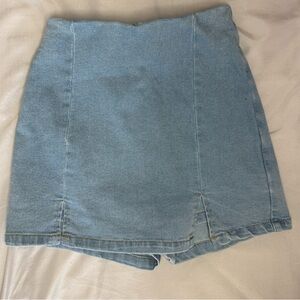 SHEIN Light Blue Denim Skort